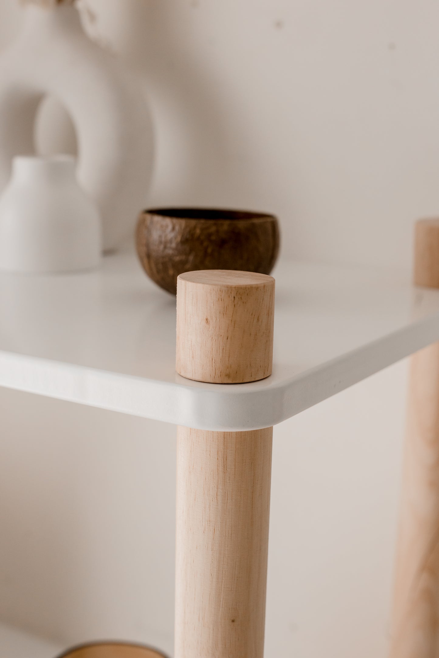 White Timber Bookshelf – 3 Tier