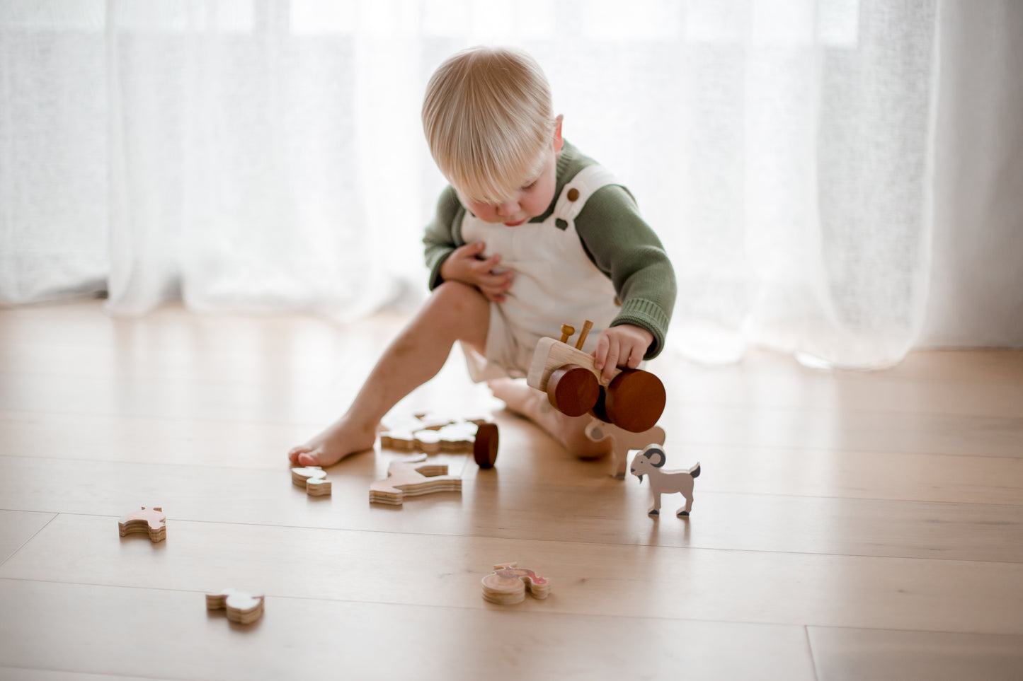 Farm Animals & Tractor Set