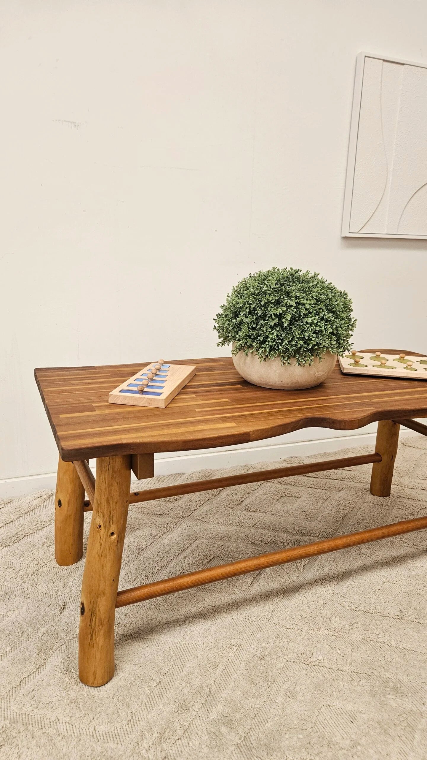 Tree Table And 2 Benches
