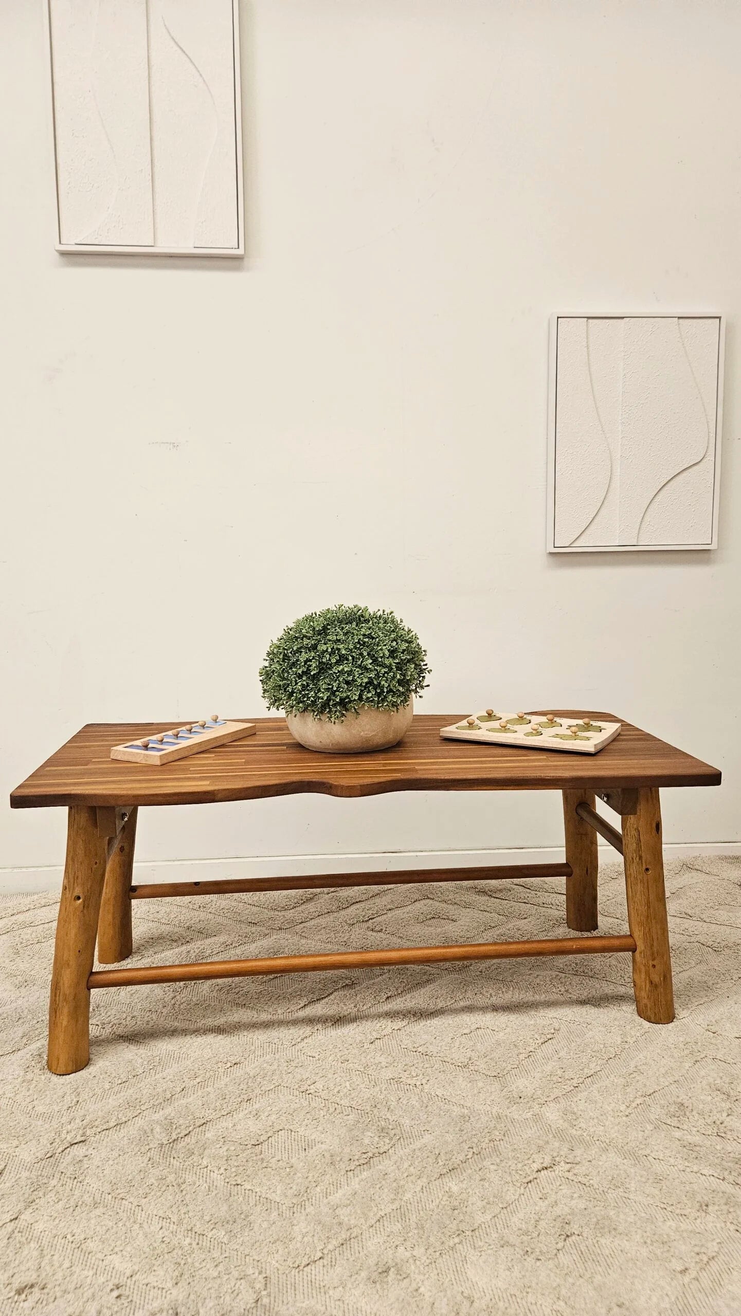 Tree Table And 2 Benches
