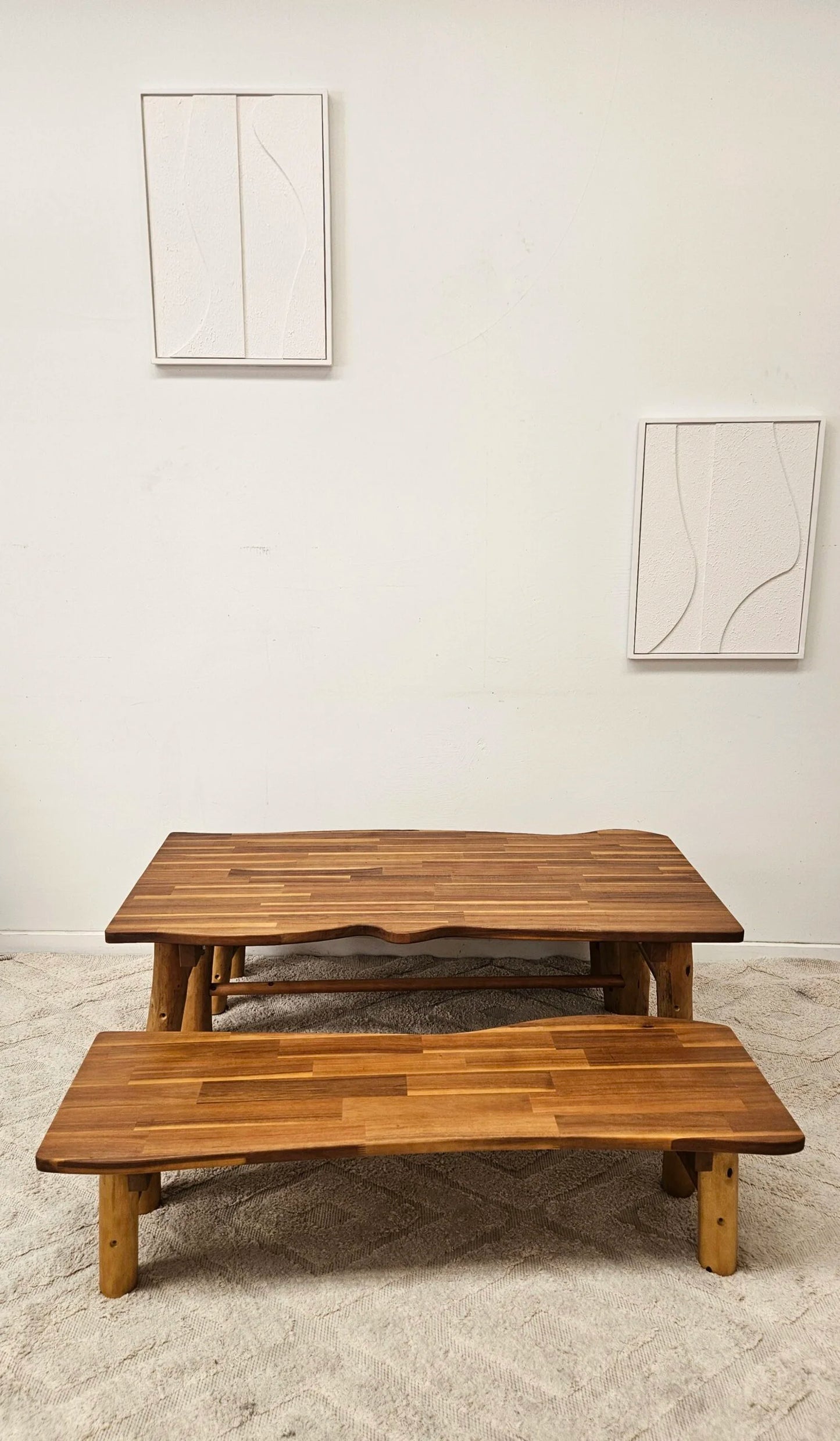 Tree Table And 2 Benches