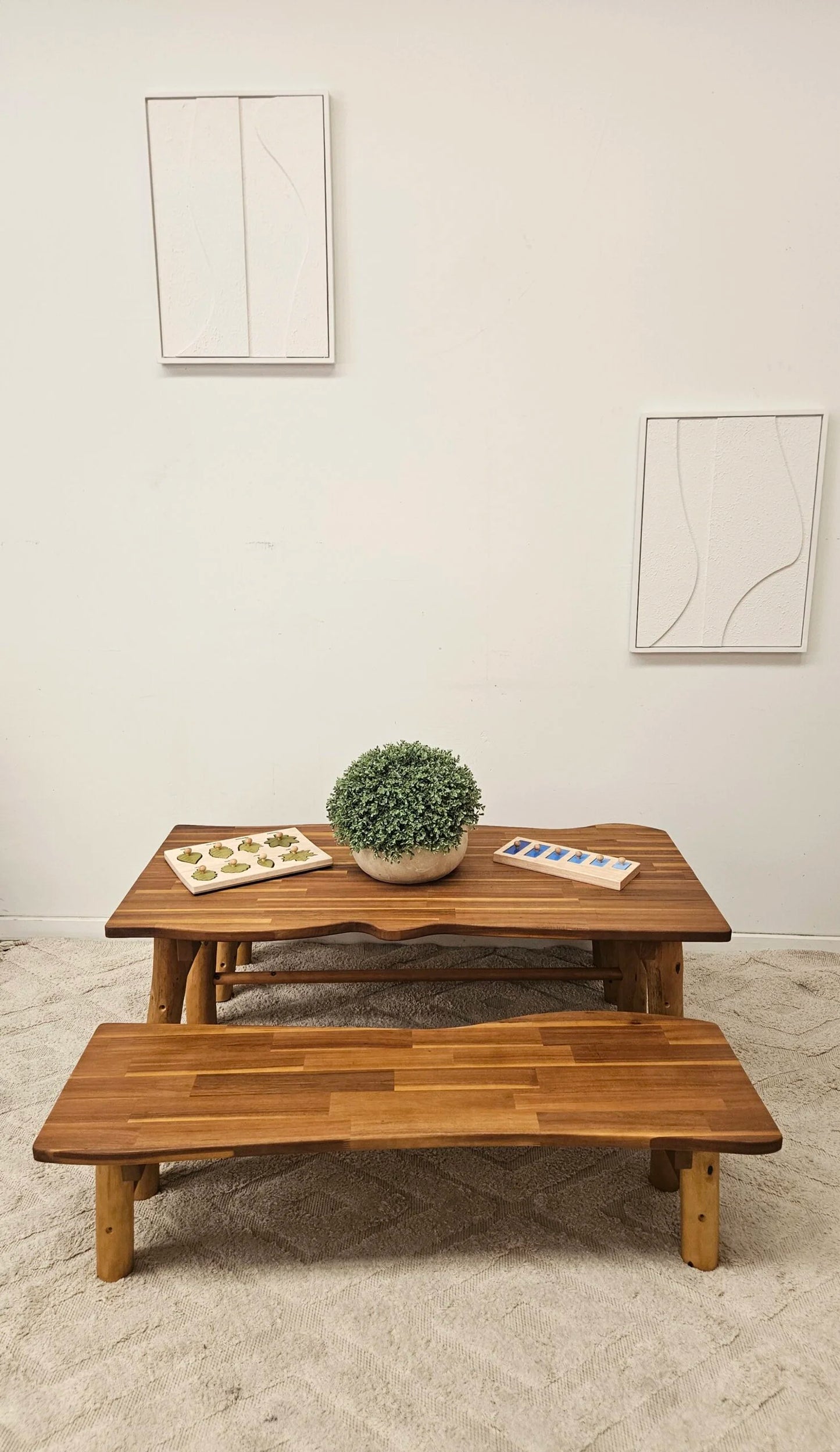Tree Table And 2 Benches