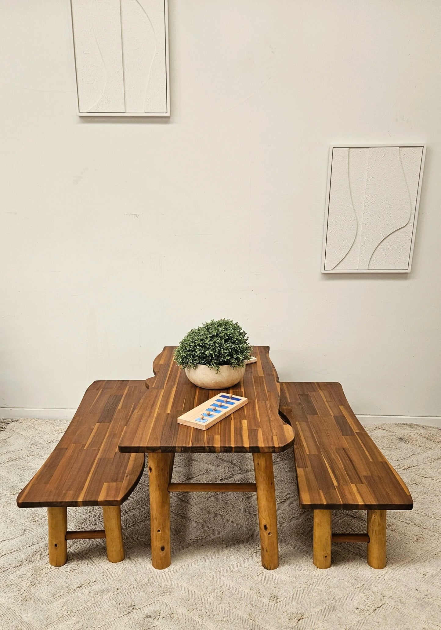 Tree Table And 2 Benches
