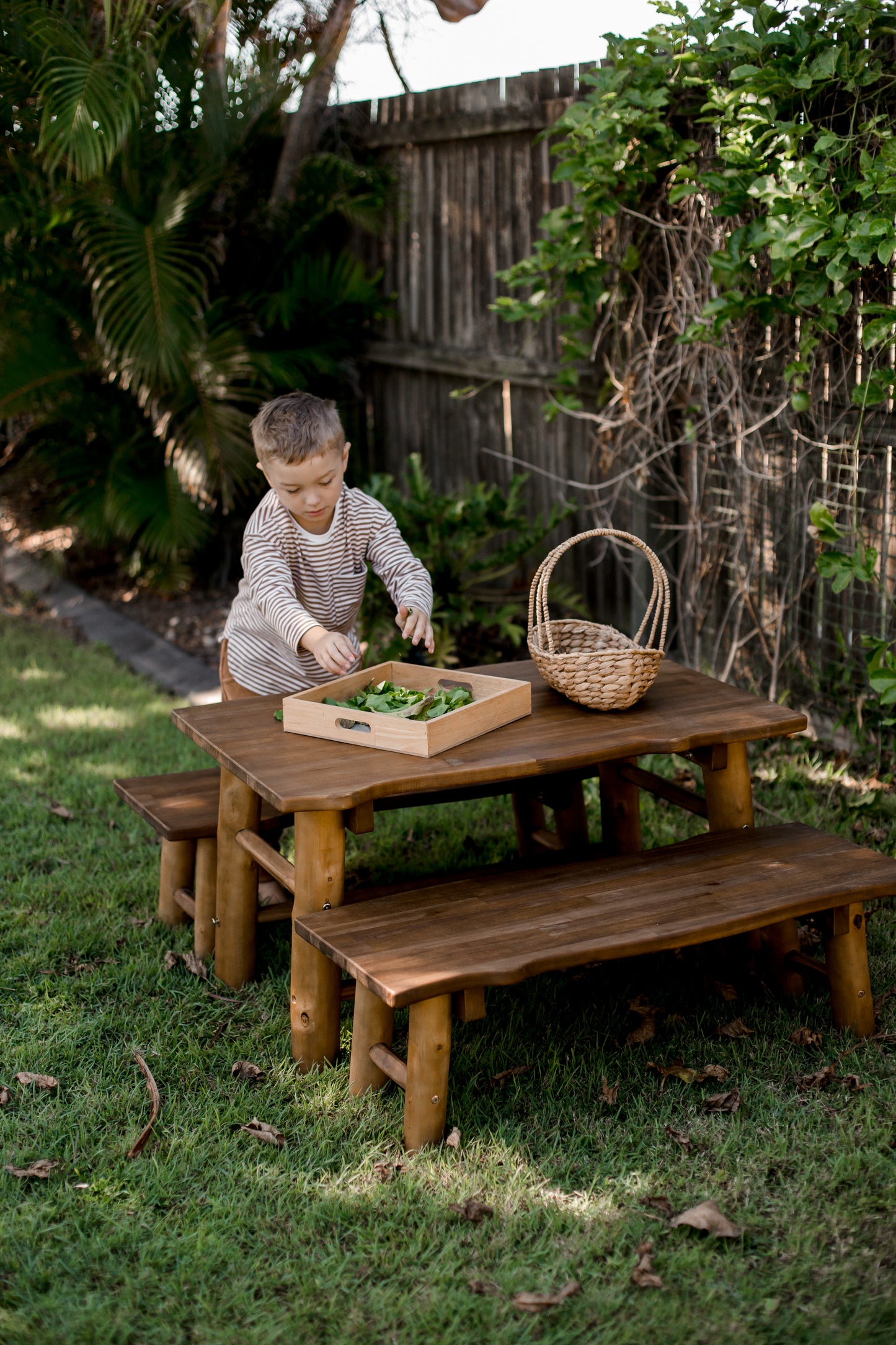 Woodland Table & Bench Set