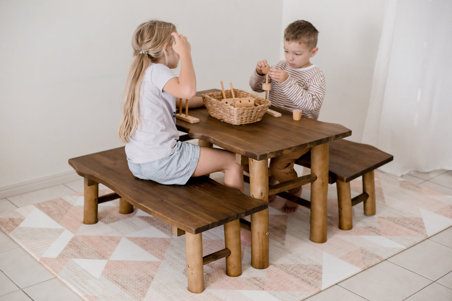 Woodland Table & Bench Set