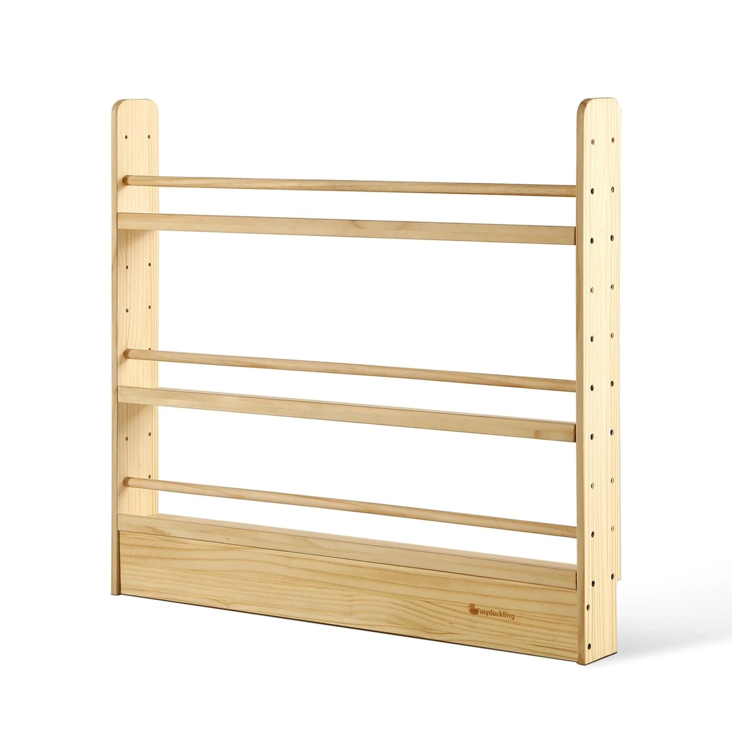 3 Tier Adjustable Solid Wood Bookshelf