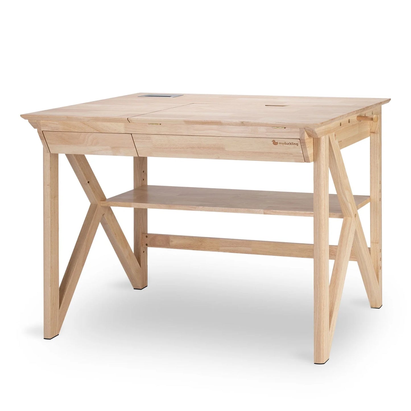 Solid Wood Study Desk With Easel