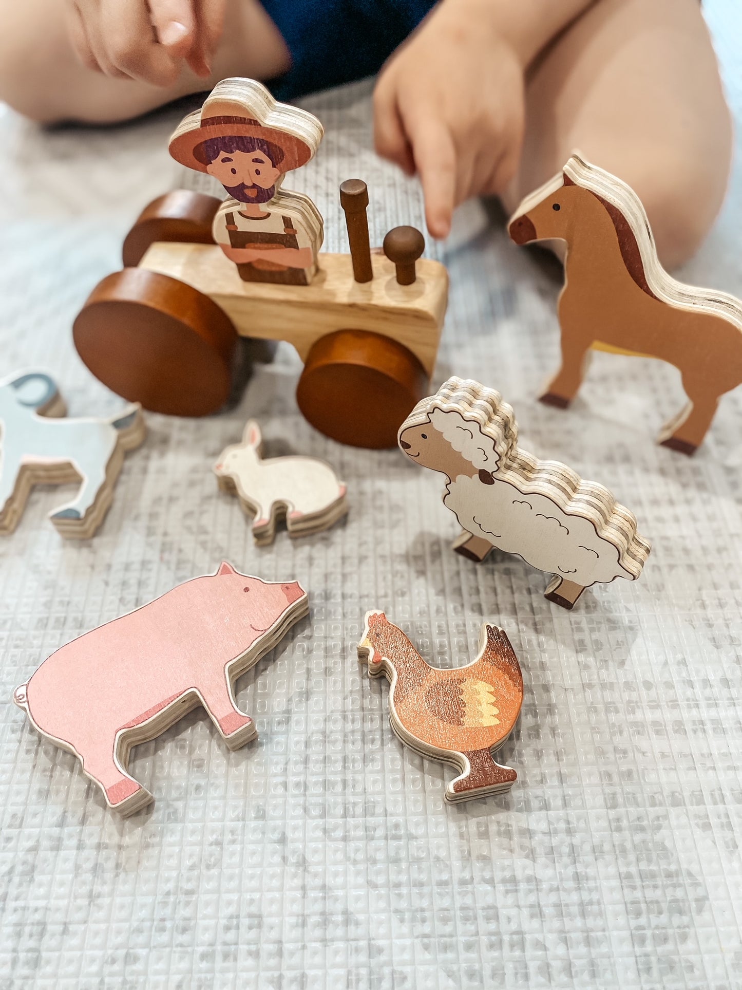 Farm Animals & Tractor Set