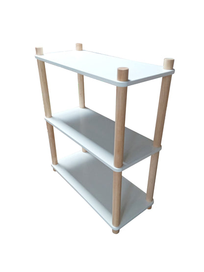 White Timber Bookshelf – 3 Tier