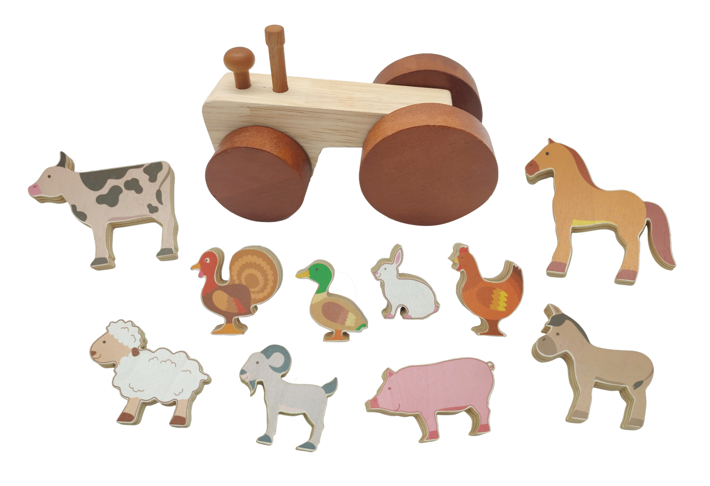 Farm Animals & Tractor Set