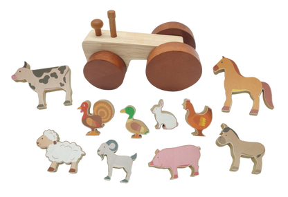 Farm Animals & Tractor Set