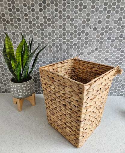 Handwoven Water Hyacinth Basket