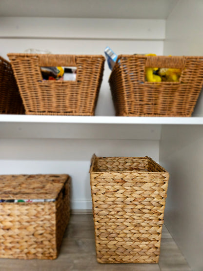 Handwoven Water Hyacinth Basket