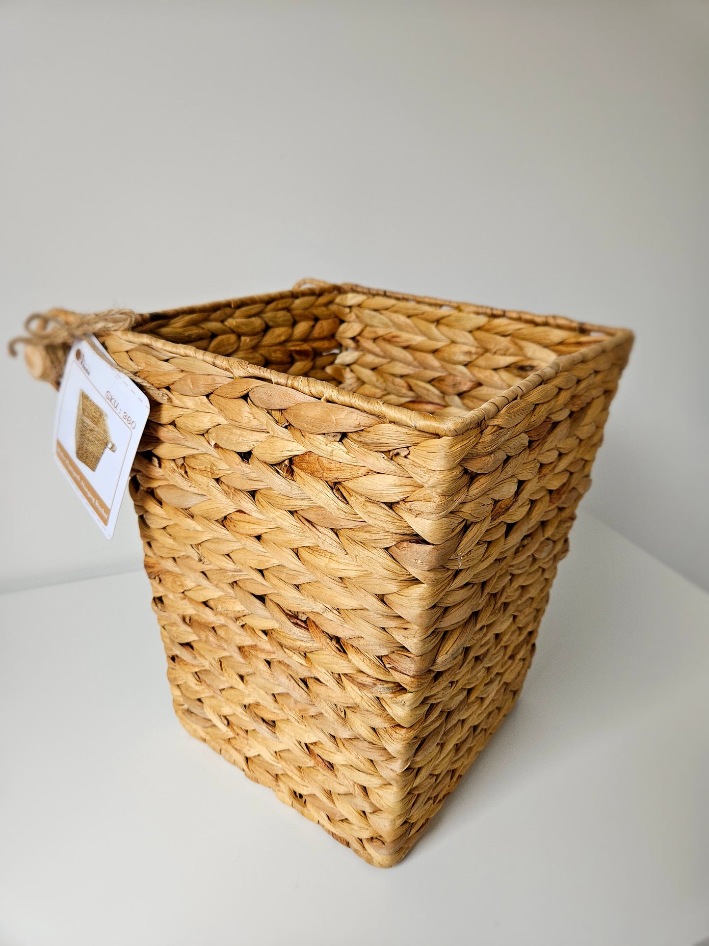 Handwoven Water Hyacinth Basket