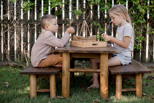 Woodland Table & Bench Set