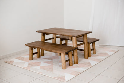 Woodland Table & Bench Set