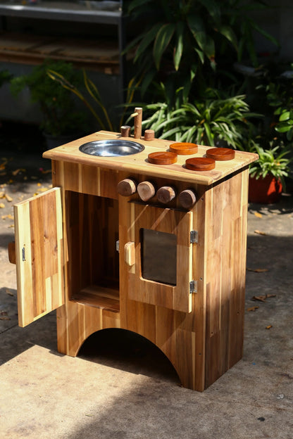 Timber Play Kitchen – Stove & Sink Combo