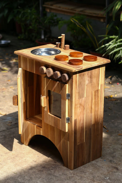 Timber Play Kitchen – Stove & Sink Combo