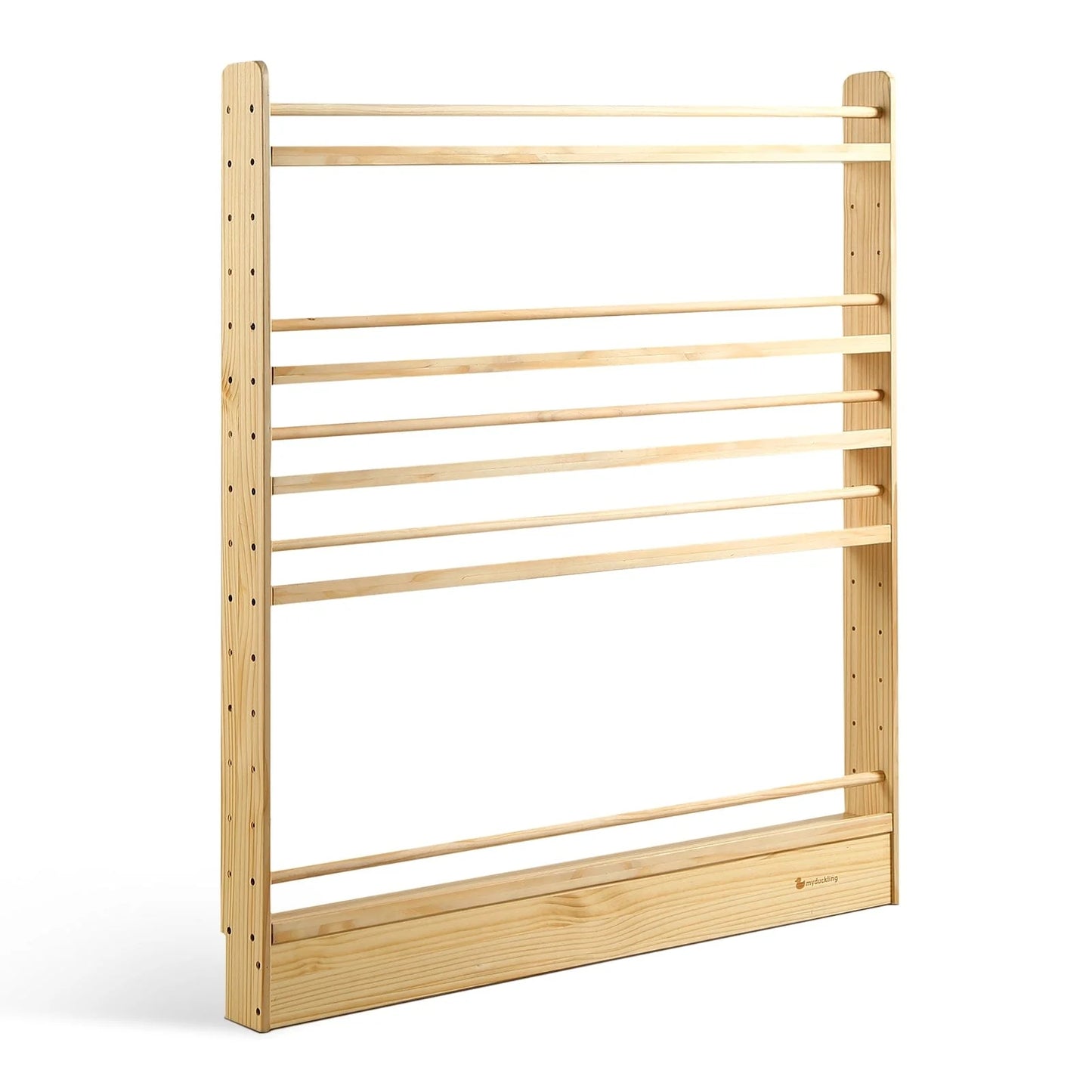 5 Tier Adjustable Solid Wood Bookshelf