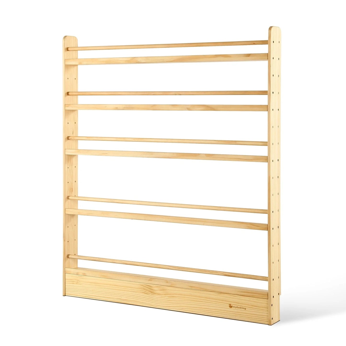 5 Tier Adjustable Solid Wood Bookshelf