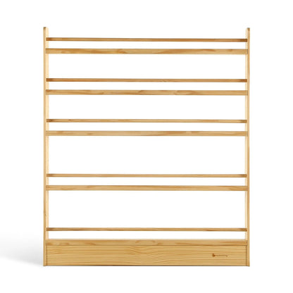 5 Tier Adjustable Solid Wood Bookshelf
