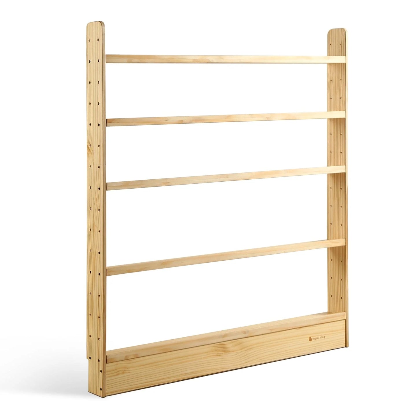5 Tier Adjustable Solid Wood Bookshelf