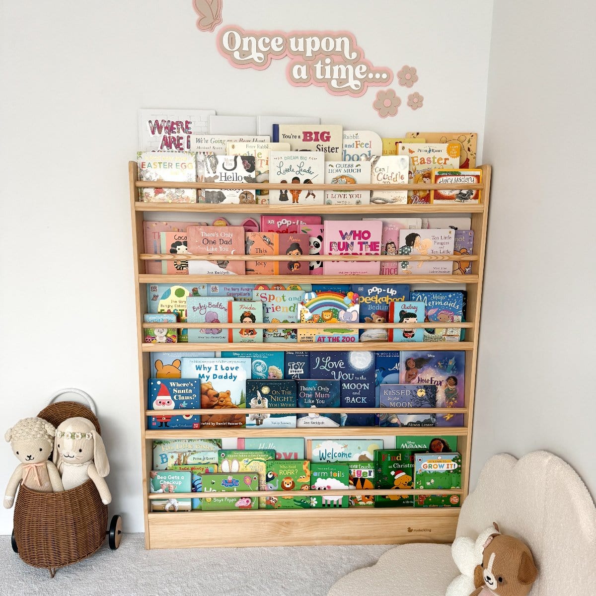 5 Tier Adjustable Solid Wood Bookshelf