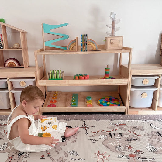 Adjustable Solid Wood 3 Layer Storage Shelf